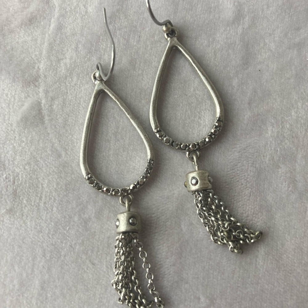 Gently used earrings with tassel.
